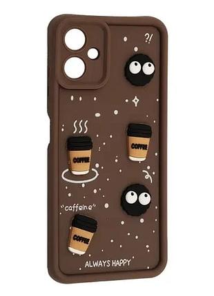 Чехол happy для samsung a06 (a065) brown
