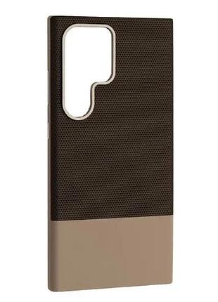 Чехол two different leather case magsafe для samsung s24 ultra clay