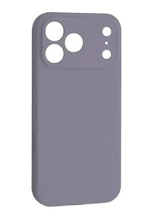 Чехол silicone case camera protective for iphone 17 pro max (46) lavander gray