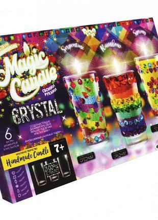 Парафінові свічки з кристалами набір для дитячої творчості magic candle crystal