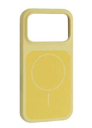 Чехол new silicone case magsafe для iphone 17 pro max milk yellow