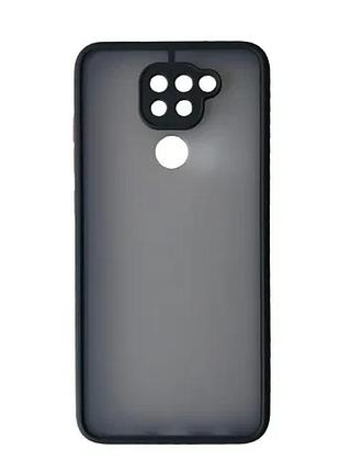 Чехол-бампер защитный gingle matte case xiaomi redmi note 9 black/red