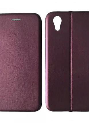 Чехол-книжка level for zte blade l8 marsala