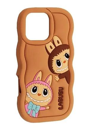 Чехол labubu case for iphone 16 pro max brown