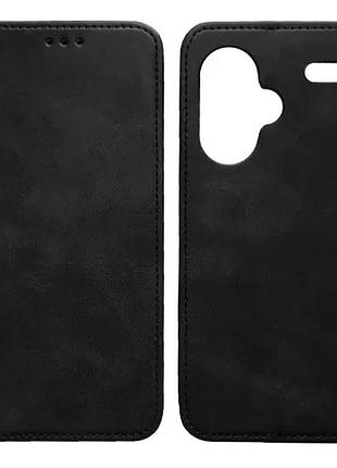 Чехол-книжка black tpu magnet for xiaomi redmi note 13 pro+ 5g black