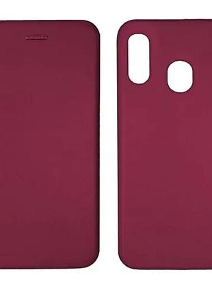 Чехол-книжка level for samsung a20/30 (a205/305) marsala