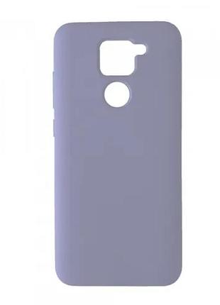 Чохол silicone case full for xiaomi redmi note 9 lilac