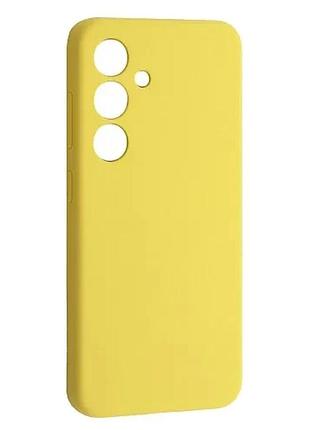 Чехол silicone case luxury для samsung s24 yellow