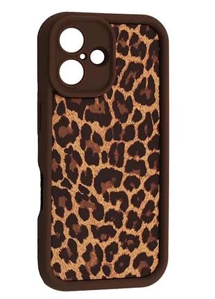 Чохол leopard case for iphone 16 brown 2