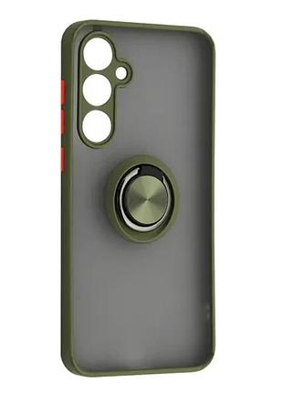 Чехол gingle ring case for samsung a35 5g (a355) khaki