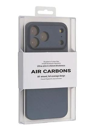 Чехол kzdoo air carbon for iphone 17 pro blue