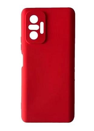 Чехол silicone case camera (no logo) для xiaomi redmi note 10 pro red