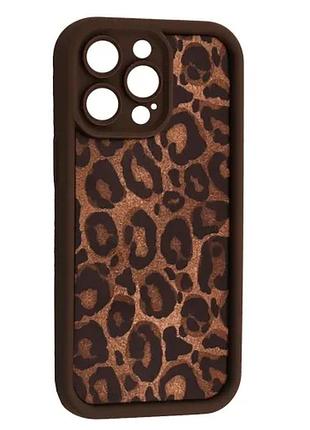 Чохол leopard case for iphone 13 pro max brown 4