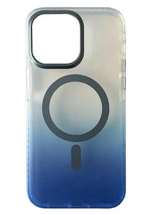 Чохол mystik magsafe case for iphone 15 pro dark blue