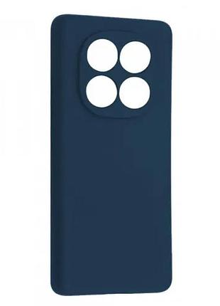 Чехол silicone case full for xiaomi redmi note 14 pro 4g navy blue