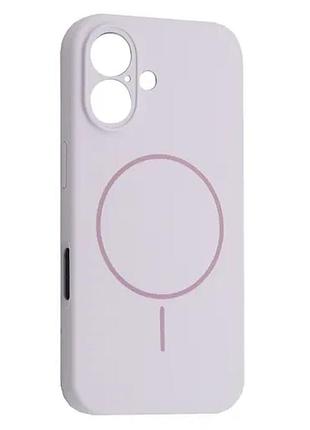 Чехол silicone case full camera fine ring magsafe for iphone 16 glycine