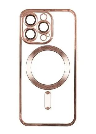 Чехол shining camera magsafe for iphone 14 rose gold