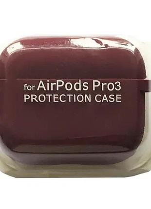 Чехол для airpods pro 3 silicone case/microfiber marsala
