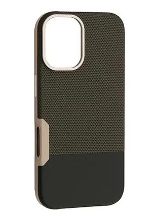 Чехол two different leather case magsafe для iphone 16 green