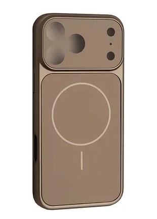 Чехол new ag glass magsafe case for iphone 17 pro max grey