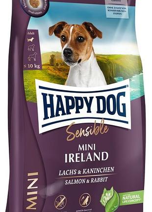 Happy dog (хеппи дог) mini ireland - сухой корм с кроликом и лососем для собак мелких пород, 10 кг