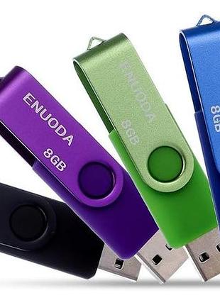 Флеш-накопитель usb enuoda 8 гб, комплект из 5 флешек по 8 гб, поворотный дизайн, флешка usb 2.0,