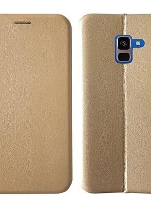 Чехол-книжка level for samsung a8 plus 2018 (a730) gold