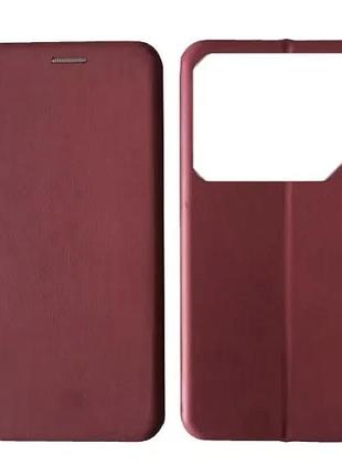 Чехол-книжка level for tecno pova 6 marsala