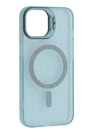 Чехол pro crystalshine fortable magsafe for iphone 15 pro max blue