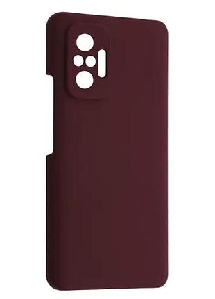 Чехол silicone case luxury для xiaomi redmi note 10 pro marsala