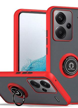 Чохол fiji colorframe для xiaomi redmi note 13 pro plus 5g матовий бампер з кільцем підставкою red