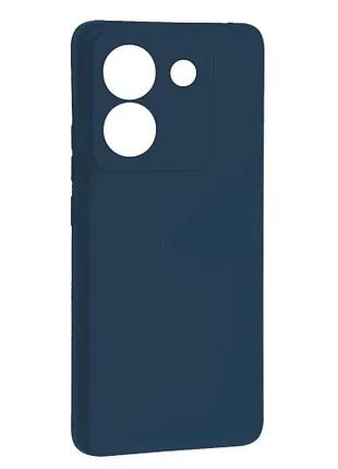 Чехол silicone case full for xiaomi poco m7 pro 5g navy blue