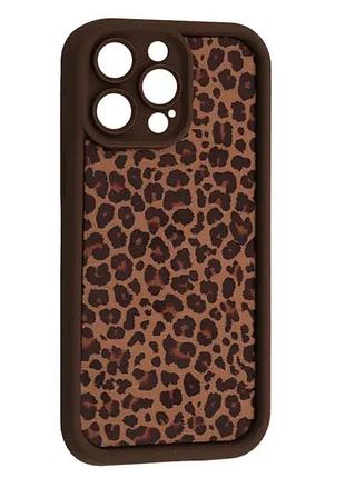 Чехол leopard case for iphone 13 pro brown 3