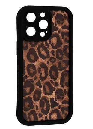 Чехол leopard case for iphone 14 pro black