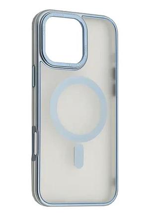 Чехол perfect case with magsafe for iphone 16 pro max titanium light blue