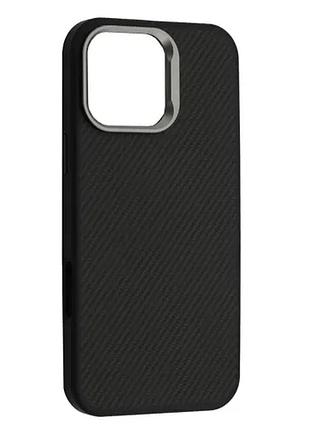Чехол kevlar style magsafe for iphone 15 pro max black