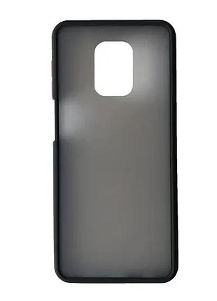 Чехол-бампер защитный gingle matte case xiaomi redmi note 9s/9pro black/red