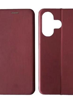 Чохол-книжка level for xiaomi redmi 13 marsala