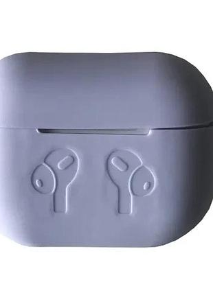 Чохол для airpods pro 2 силіконовий logo 2в1(+ карабин) тех.пак lavander