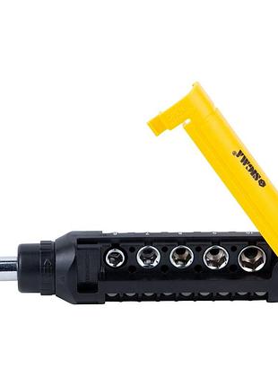 Викрутка sigma crv з реверсом + насадки торцеві і біти 1/4" 13 шт