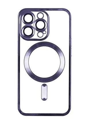 Чохол shining camera magsafe for iphone 14 pro max deep purple
