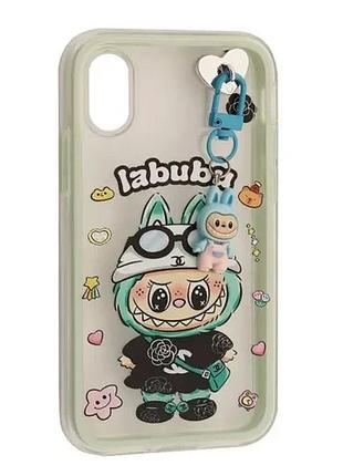 Чехол labubu (с брелком) for iphone xr mint