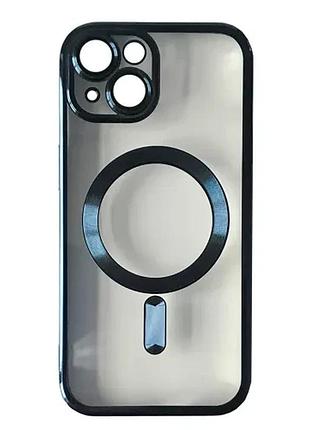 Чехол shining camera magsafe for iphone 13 blue titanium