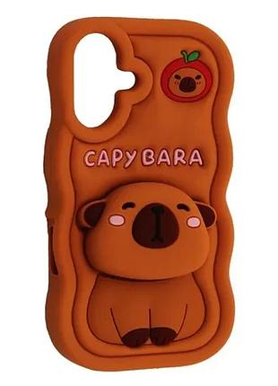 Чохол capybara for iphone 16 brown