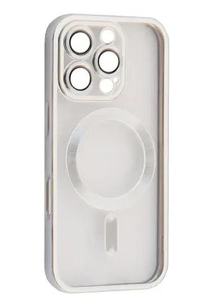 Чехол shining camera magsafe for iphone 16 pro silver