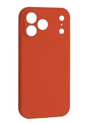 Чехол silicone case camera protective for iphone 17 pro max (66) kumquat