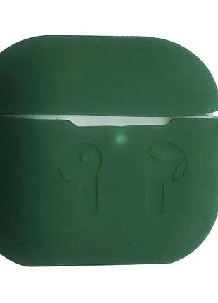 Чехол для airpods 4 силиконовый 2мм тех.пак dark green