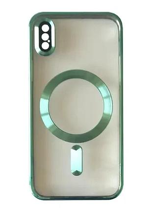 Чохол shining camera magsafe for iphone xs green