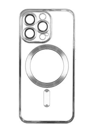 Чехол shining camera magsafe for iphone 14 silver