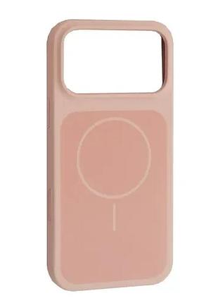 Чехол new silicone case magsafe для iphone 17 pro max gray pink